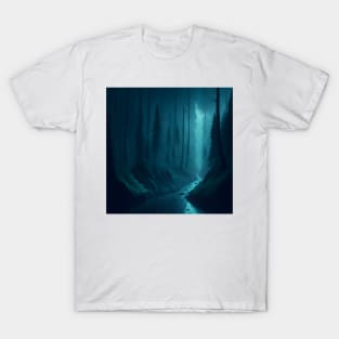 Mysterious dark forest. Fantasy forest T-Shirt